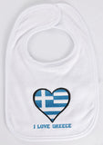 I love Greece Baby Bib
