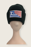 Greek-American Flag Fleece-lined Beanie