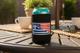 Greek-American Flag Can Cooler
