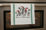 Moo-y Christmas Tea Towel