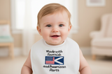 Made with Scottish and American Parts Baby Bib