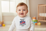 Made with British and American Parts Baby Bib