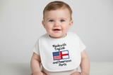 Made with English and American Parts Baby Bib