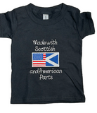 Made with Scottish and American Parts Baby and Toddler Onesie/Shirt