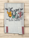 Pumpkin Spice Cow Tea Towel