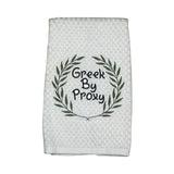 Greek by Proxy Tea Towel