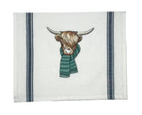 Bundled Up Highland Cow Tea Towel