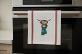 Bundled Up Highland Cow Tea Towel