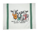 Pumpkin Spice Cow Tea Towel