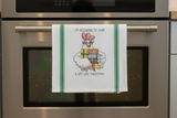 Christmas Shopping Chicken Tea Towel