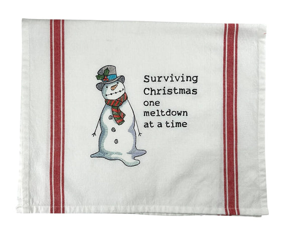 Surviving Christmas Tea Towel