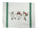 Skating Snowman Tea Towel