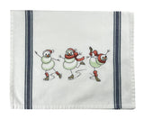 Skating Snowman Tea Towel