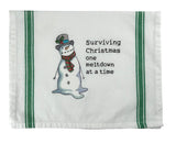 Surviving Christmas Tea Towel