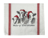 Moo-y Christmas Tea Towel