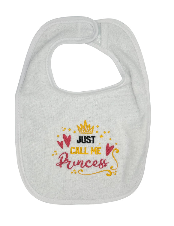 Just Call Me Princess Baby Bib