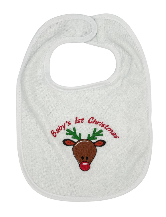 Baby's 1st Christmas Baby Bib