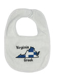 Virginia Greek Baby Bib