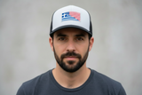 Greek-American Flag Trucker Cap