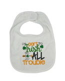 Part Irish All Trouble Baby Bib