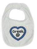 Greek @ Heart Baby Bib