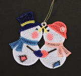 Snowman Couple FSL Ornament