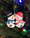 Snowman Couple FSL Ornament