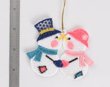 Snowman Couple FSL Ornament