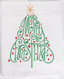 Merry Christmas Tree Tea Towel