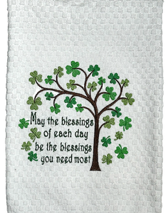 Irish Blessing Tree Tea Towel