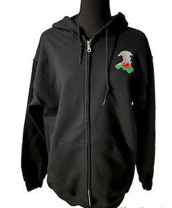 Welsh Dragon Full Zip Hoodie Sweatshirt