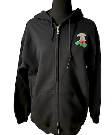 Welsh Dragon Full Zip Hoodie Sweatshirt